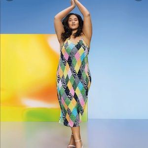 Rixo x Target Patchwork Slip Dress